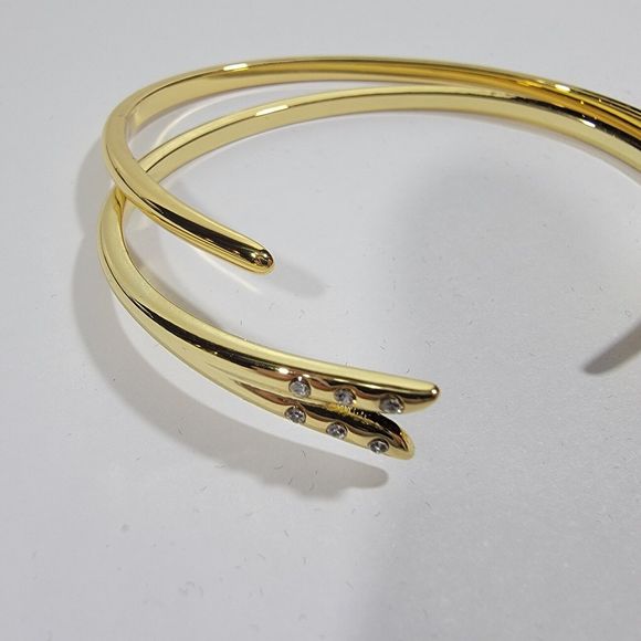 Michelle Campbell Gold Plated 2 Piece Bracelet Talon Cuff Set With Bag - Picture 4 of 6